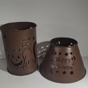 Brown Halloween Candle Holders